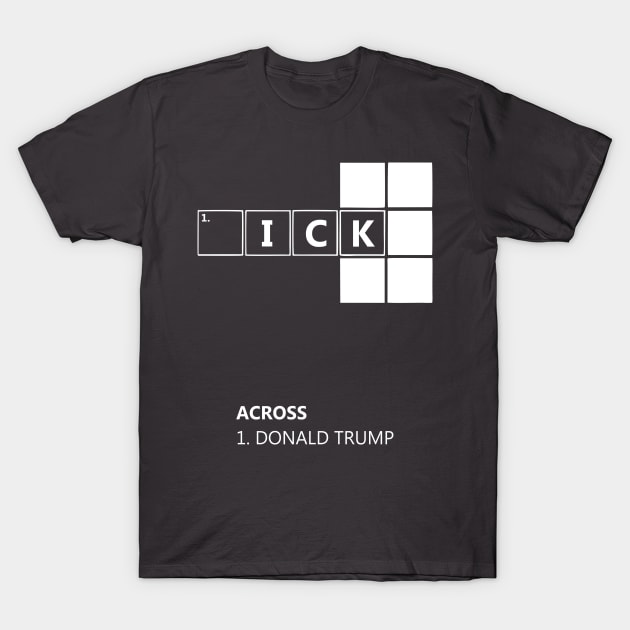 Anti Trump Crossword T-Shirt by cursorkz